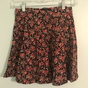 Forever 21 Floral Skater Skirt